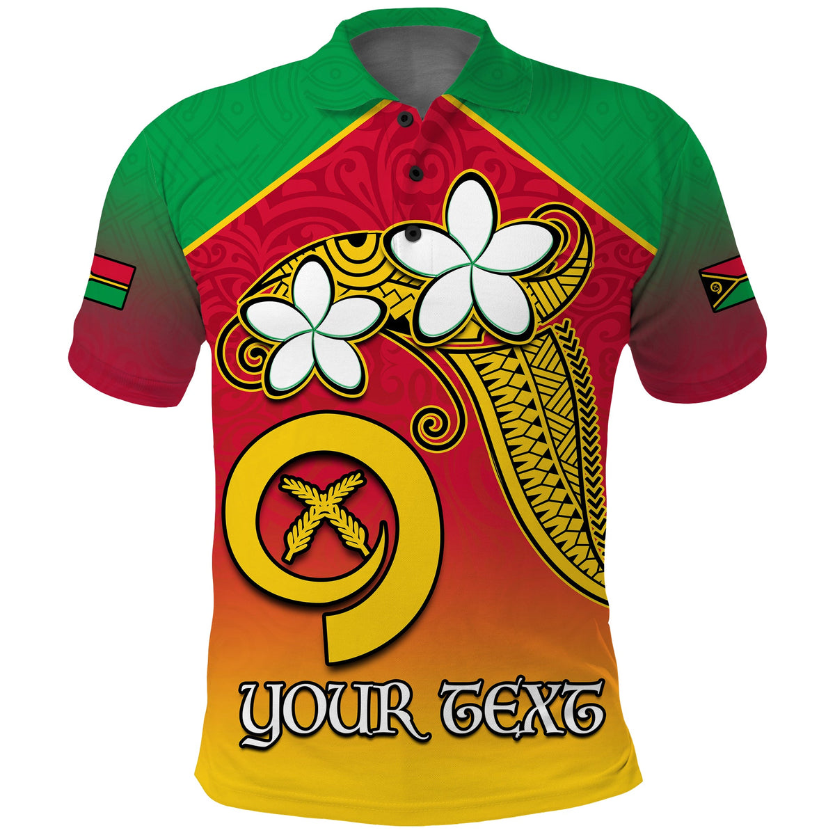 Custom Vanuatu Novelty Polo Shirt Frangipani Tropical Spa Flower LT13 Red - Polynesian Pride