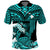 Custom Hawaii Polo Shirt Kakau Polynesian Crab With Waves Ver.01 LT14 Turquoise - Polynesian Pride