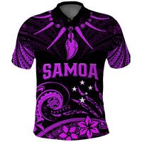 Custom Samoa Tatau Polo Shirt Purple Polynesian Ula Nifo LT13 Purple - Polynesian Pride
