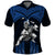 Custom Hawaii Polo Shirt Hawaiian Warrior With Weapon Polynesian Ver.06 LT14 Blue - Polynesian Pride