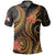 American Samoa Polo Shirt Amerika Samoa Flag Seal Tentacle Plumeria Black Gold Unisex GOLD - Polynesian Pride