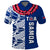 Custom Personalise Text and Number Toa Samoa Rugby Polo Shirt Siamupini Ula Fala Blue LT13 - Polynesian Pride