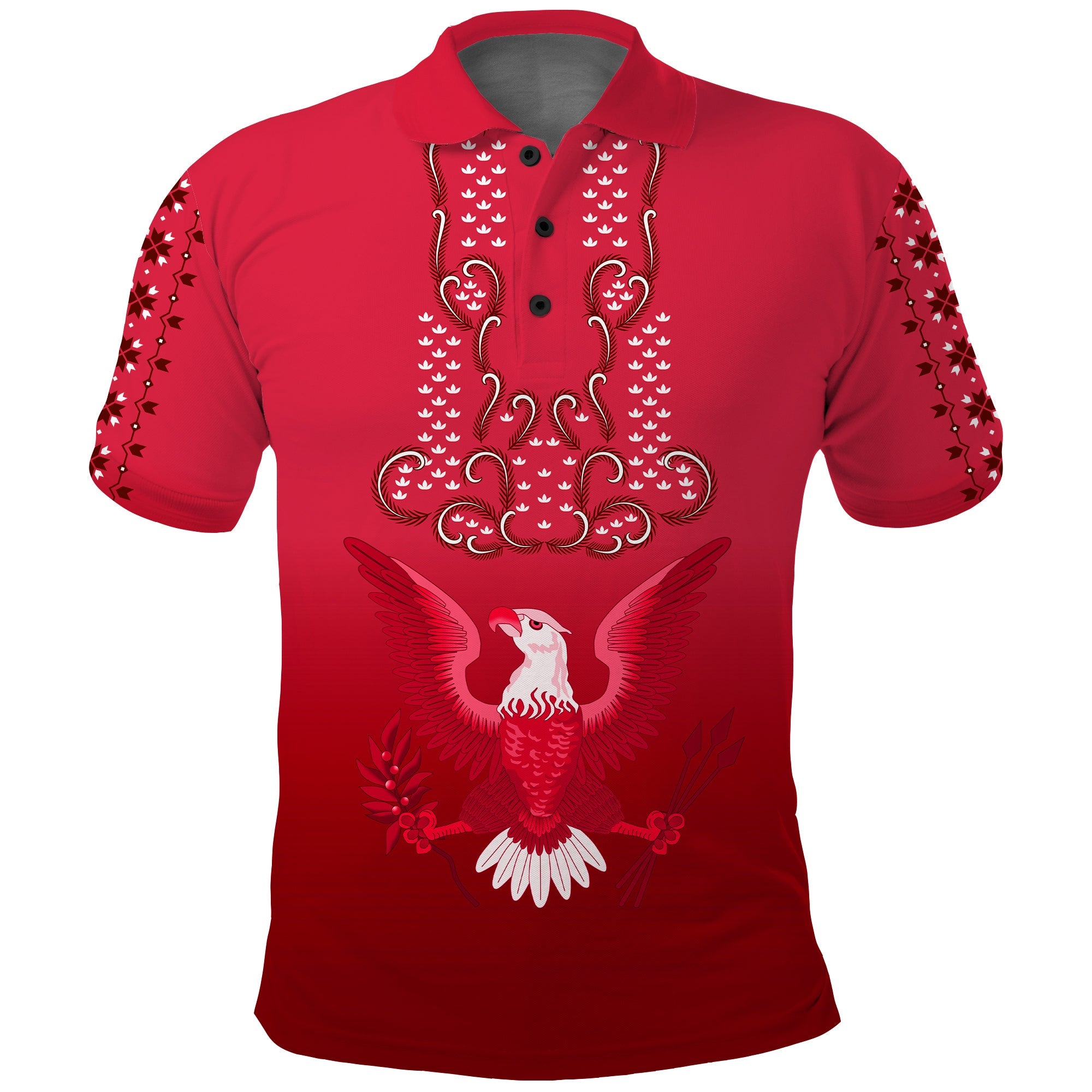 Custom Philippines Polo Shirt Sun Filipino Red Barong LT13 Red - Polynesian Pride