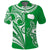 Rarotonga Cook Islands Polo Shirt Turtle and Map Style Green LT13 Green - Polynesian Pride