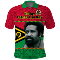 Custom Vanuatu Polo Shirt Vanuatuan Flag Sand Drawing Happy Father Lini Day LT14 - Polynesian Pride