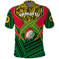 Custom Vanuatu Rugby Polo Shirt Coat Of Arms Polynesian Pattern LT14 - Polynesian Pride