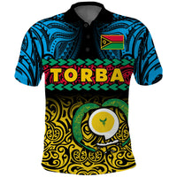 Custom Torba Province Polo Shirt Vanuatu Pig Tusk Polynesian Flag Style LT14 - Polynesian Pride