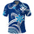 Custom Hawaii Flowers Wave Polo Shirt Kanaka Maoli Blue Polynesian LT13 Blue - Polynesian Pride