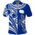 Rarotonga Cook Islands Polo Shirt Turtle and Map Style Blue LT13 Blue - Polynesian Pride