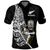 New Zealand Silver Fern Rugby Polo Shirt All Black Maori Version Black LT14 Black - Polynesian Pride