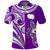 Rarotonga Cook Islands Polo Shirt Turtle and Map Style Purple LT13 Purple - Polynesian Pride