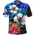 Fiji Tie Dye Polo Shirt Polynesian Blue Tribal Creative Tropical Flowers LT13 Blue - Polynesian Pride