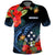 Custom Kosrae State Polo Shirt FSM Hibiscus Flowers Mix Polynesian LT14 Blue - Polynesian Pride