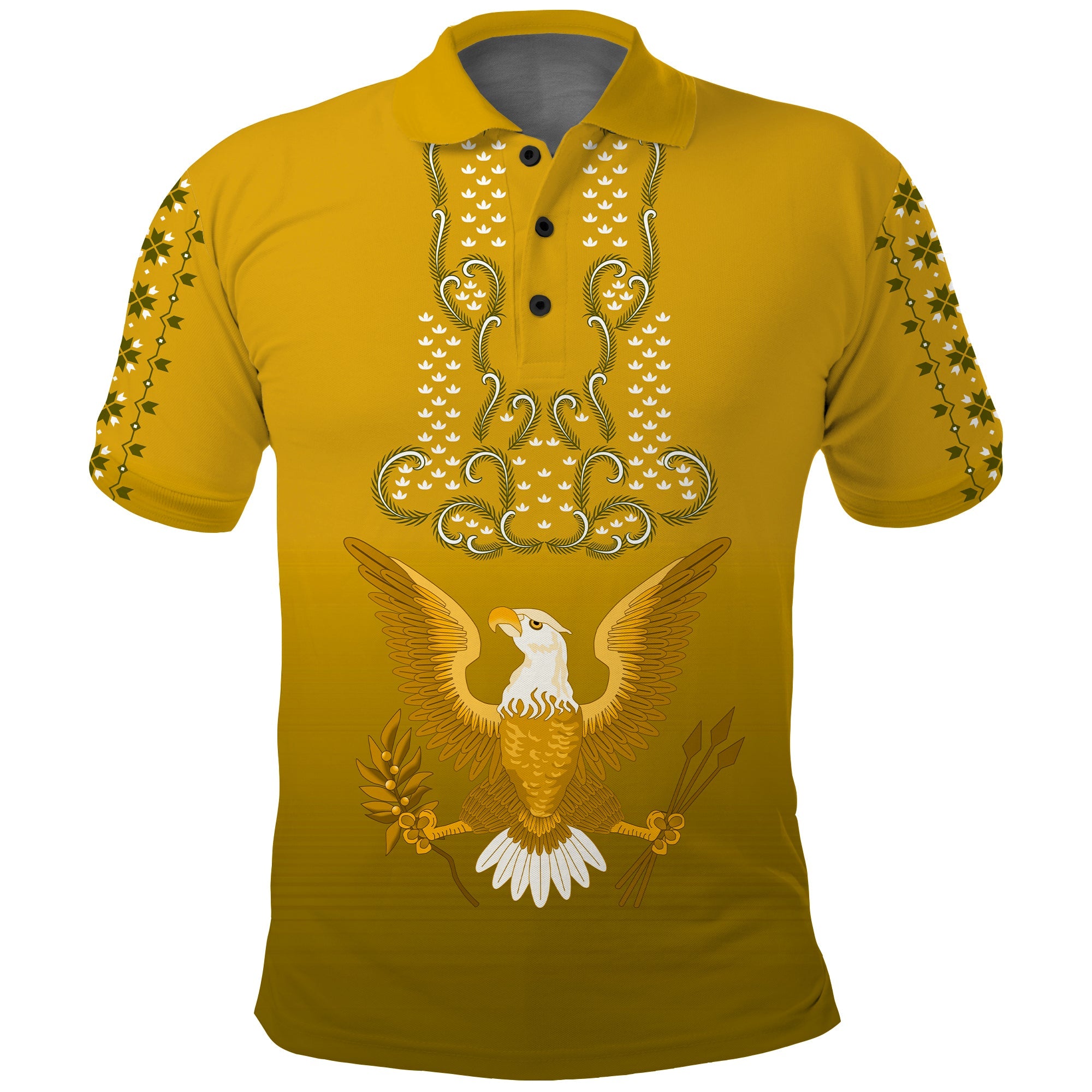 Philippines Polo Shirt Sun Filipino Gold Barong LT13 Red - Polynesian Pride