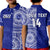 (Custom Text and Number) Queen Salote Tonga College Polo Shirt Class Of Year Tongan Ngatu Pattern LT14 Kid Blue - Polynesian Pride