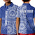 Custom Tupou Tonga College Polo Shirt Tongan Ngatu Pattern LT14 Kid Blue - Polynesian Pride