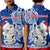 Custom New Zealand Christmas Polo Shirt Hei Tiki Blue Pohutukawa Meri Kirihimete LT14 - Polynesian Pride