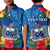 Custom Samoa Polo Shirt Coat Of Arms Mix Tropical Flowers LT14 - Polynesian Pride