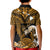 (Custom Personalised) Hawaii Polo Shirt KID Kakau Polynesian Crab With Waves Ver.02 LT14 - Polynesian Pride