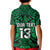 (Custom Text and Number) New Zealand Silver Fern Rugby Polo Shirt KID All Black Green NZ Maori Pattern LT13 - Polynesian Pride