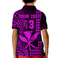 (Custom Text and Number) Hawaii Day Kakau Polo Shirt Proud To Be Hawaiian Purple King Kamehameha and Kanaka Maoli LT13 - Polynesian Pride