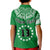 (Custom Text and Number) Cook Islands Tatau Polo Shirt KID Symbolize Passion Stars Version Green LT13 - Polynesian Pride