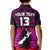 (Custom Text and Number) New Zealand Polo Shirt Aotearoa Fern Hei Tiki Purple Style LT13 - Polynesian Pride