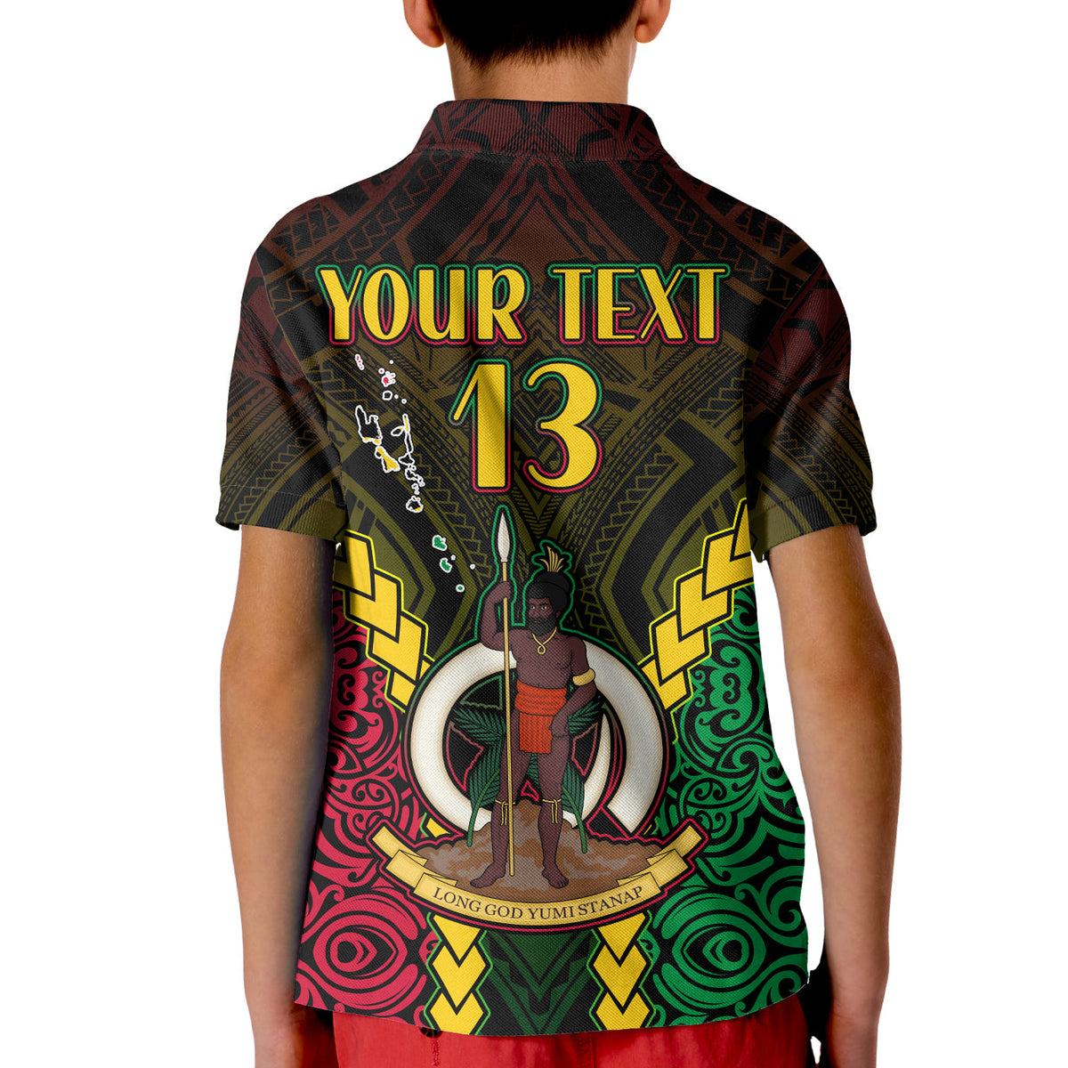 (Custom Text and Number) Vanuatu Indigenous Polo Shirt Proud To Be Ni Vanuatu Polynesian Pattern LT13 - Polynesian Pride