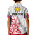 (Custom Personalised) Philippines Polo Shirt KID Sun Filipino Polynesian mix Flowers White Vibe LT13 - Polynesian Pride