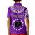 Rarotonga Cook Islands Polo Shirt KID Turtle and Map Style Purple LT13 - Polynesian Pride