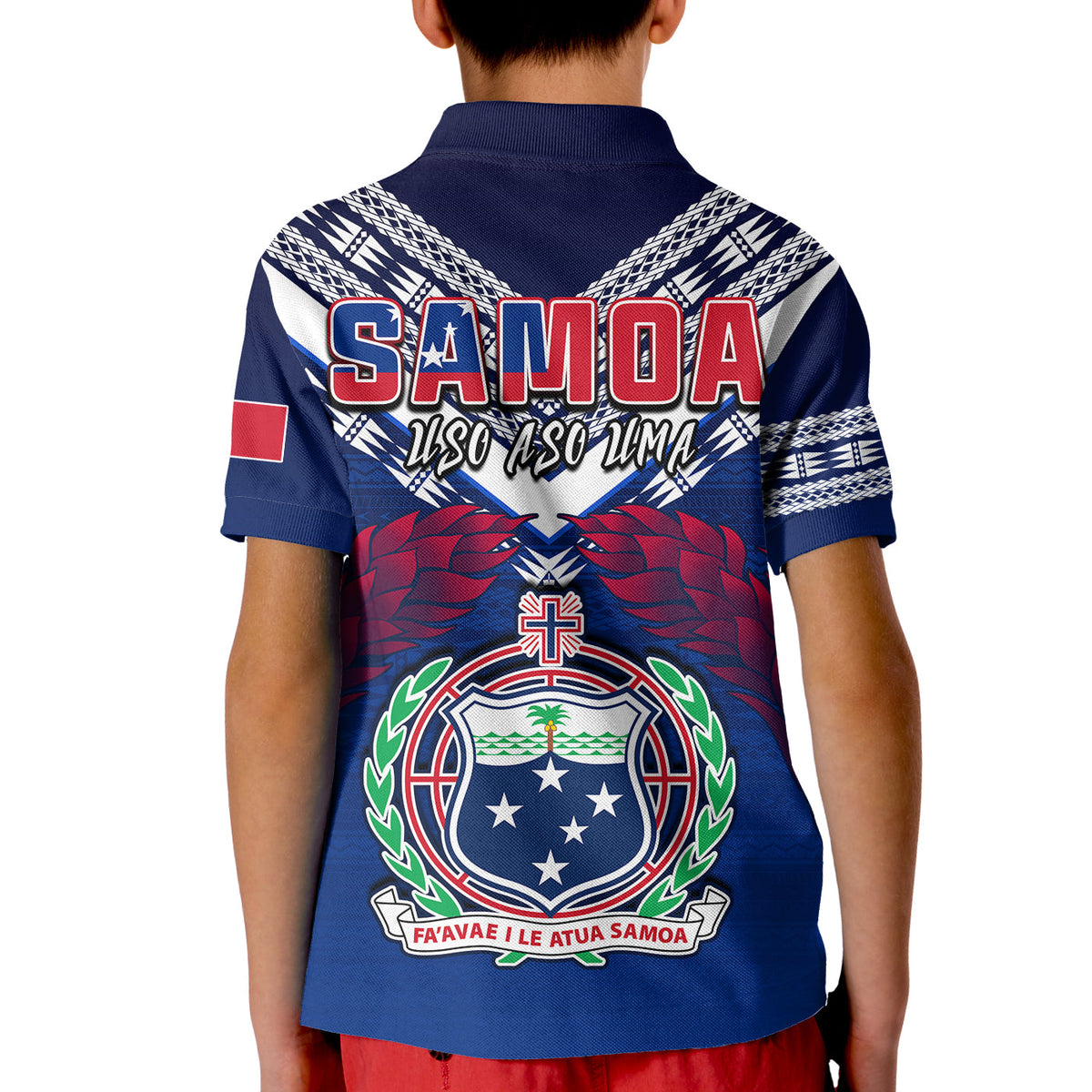 Samoa 685 Polo Shirt KID Uso Aso Uma Toa Samoa Rugby History Made LT13 - Polynesian Pride