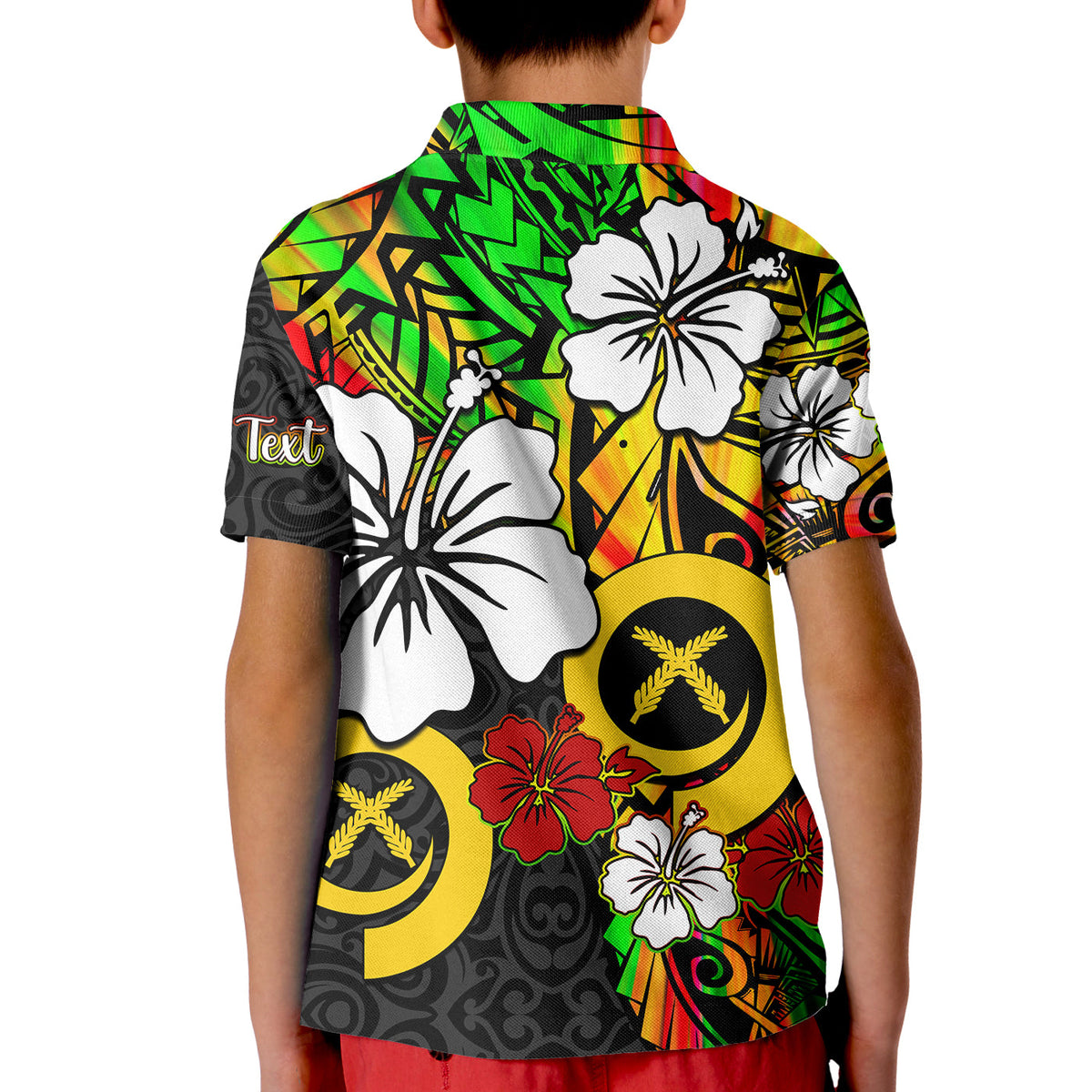 Custom Vanuatu Polo Shirt Polynesia Tie Dye Hibiscus Flowers LT13 - Polynesian Pride