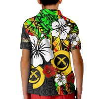Custom Vanuatu Polo Shirt Polynesia Tie Dye Hibiscus Flowers LT13 - Polynesian Pride