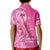 Tonga Breast Cancer Polo Shirt KID Tongan Ngatu Pattern No One Fights Alone LT14 - Polynesian Pride