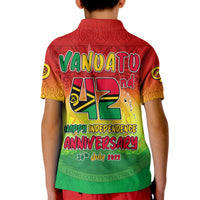 Vanuatu Independence Day Polo Shirt KID 42nd Anniversary Yumi Yumi Yumi LT13 - Polynesian Pride