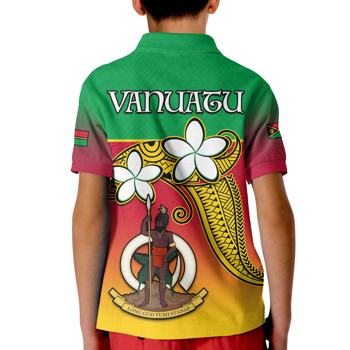Custom Vanuatu Novelty Polo Shirt Frangipani Tropical Spa Flower LT13 - Polynesian Pride