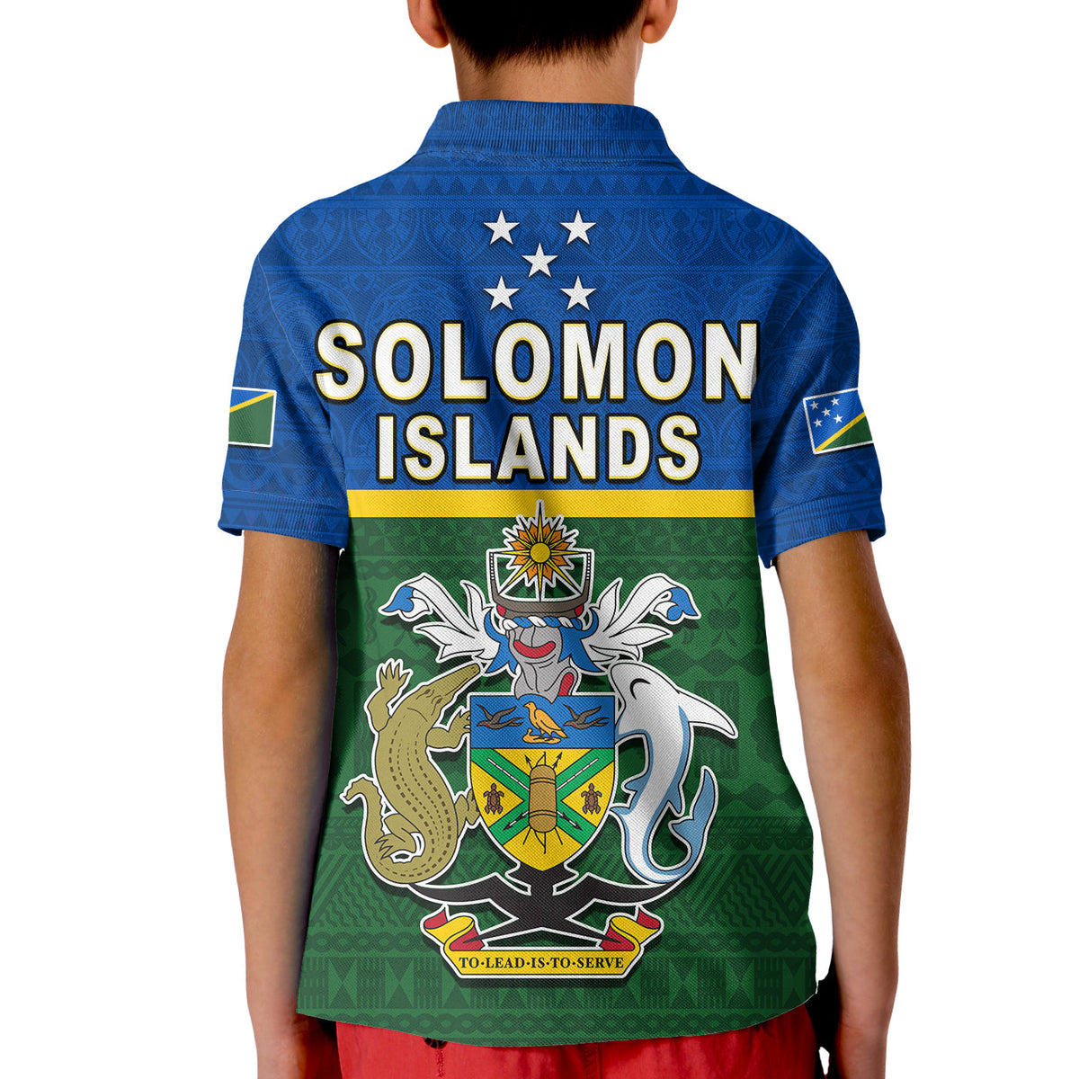 Solomon Islands National Day Polo Shirt KID Independence Day Tapa Pattern LT13 - Polynesian Pride