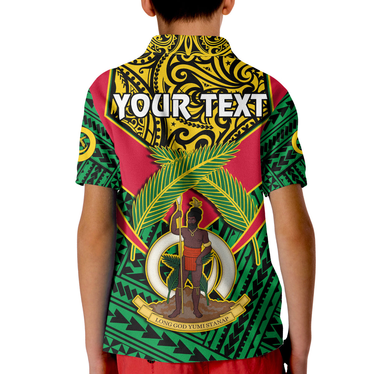 Custom Vanuatu Rugby Polo Shirt Coat Of Arms Polynesian Pattern LT14 - Polynesian Pride