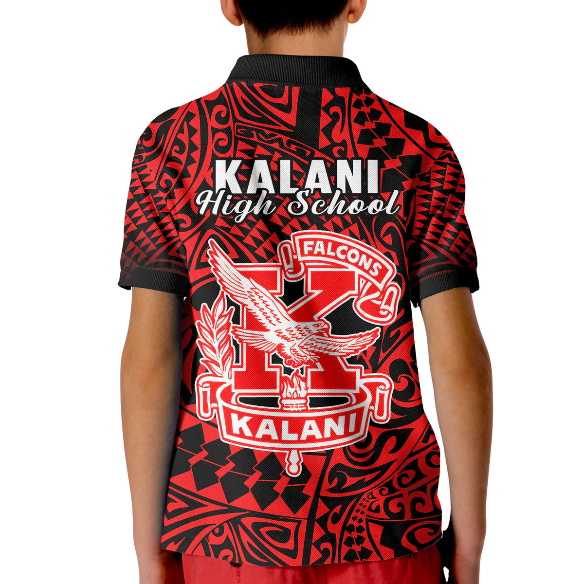 Hawaii Polo Shirt Kalani High School Tribal Kakau LT14 - Polynesian Pride