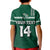 (Custom Text And Number) Hawaii Football Polo Shirt KID Kakau Rainbow Warriors Helmet Go Bows LT14 - Polynesian Pride