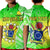 Custom Happy Mangaia Gospel Day Polo Shirt Cook Islands Coat Of Arms Polynesian Pattern LT14 Kid Green - Polynesian Pride
