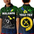 Custom Malampa Province Polo Shirt Native Canoe Mix Vanuatu Pig Tusk Black Version LT14 Kid Black - Polynesian Pride