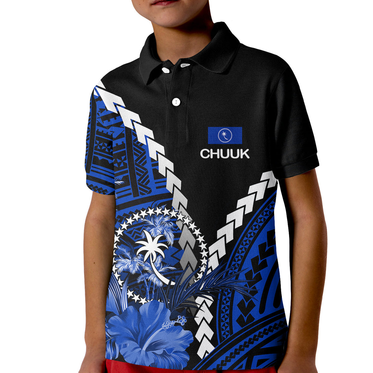 Chuuk Polo Shirt Polynesian Style LT6 - Polynesian Pride