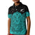 (Custom Text And Number) New Zealand Tiki Rugby Polo Shirt KID NZ Maori Koru Pattern Ver.02 LT14 Kid Turquoise - Polynesian Pride