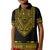 (Custom Personalised) Polynesian Polo Shirt KID Dashiki With Polynesian Tattoo Royal Golden Version LT14 - Polynesian Pride