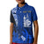 Custom New Caledonia Polo Shirt Nautilus Blue Polynesian Hibiscus LT13 - Polynesian Pride