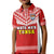 (Custom Text and Number) Tonga Rugby Polo Shirt Mate Maa Tonga Pacific Ngatu White LT14 - Polynesian Pride