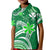 Custom Hawaii Flowers Wave Polo Shirt Kanaka Maoli Green Polynesian LT13 - Polynesian Pride