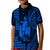 (Custom Text and Number) Hawaii Day Kakau Polo Shirt KID Proud To Be Hawaiian Blue King Kamehameha and Kanaka Maoli LT13 - Polynesian Pride