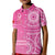 Custom Tonga Breast Cancer Polo Shirt Tongan Ngatu Pattern No One Fights Alone LT14 - Polynesian Pride